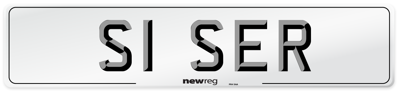 S1 SER Number Plate from New Reg